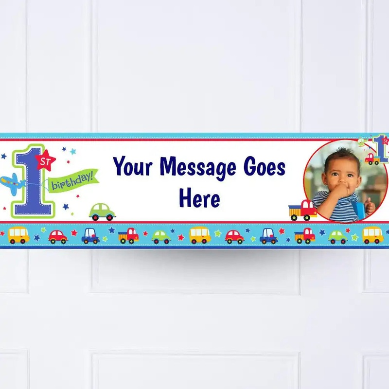 All Aboard Personalised Party Banner
