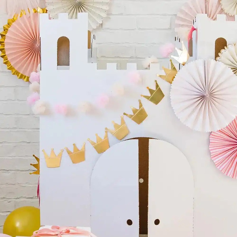 Princess Crowns and Pom Pom Tulle Garland