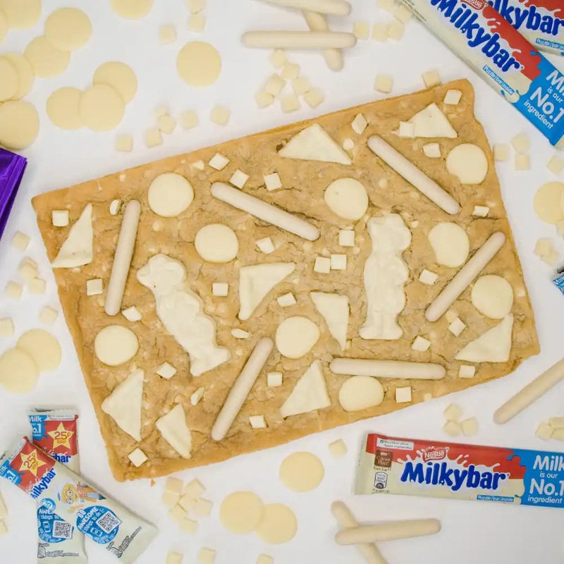 White Chocolate Overload Cookie Slab
