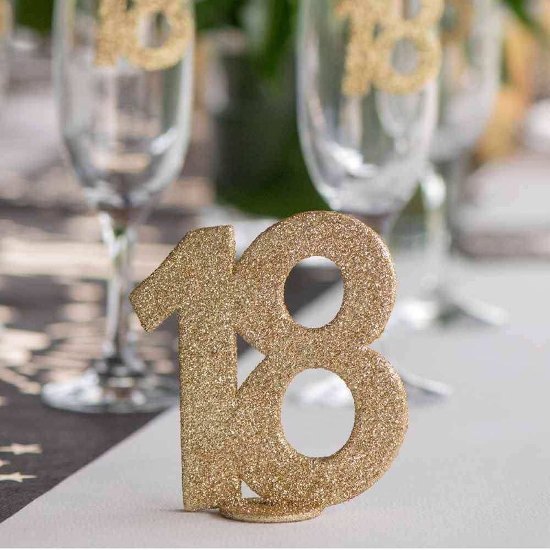 18th Birthday Glitter Table Decoration