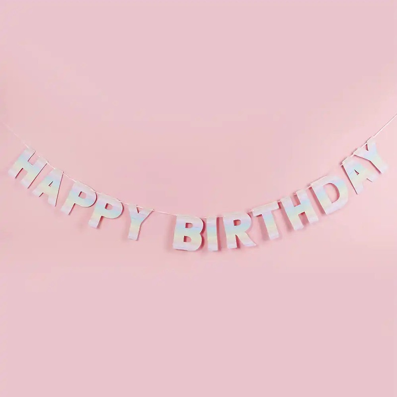 Pastel Rainbow Happy Birthday Eco Banner