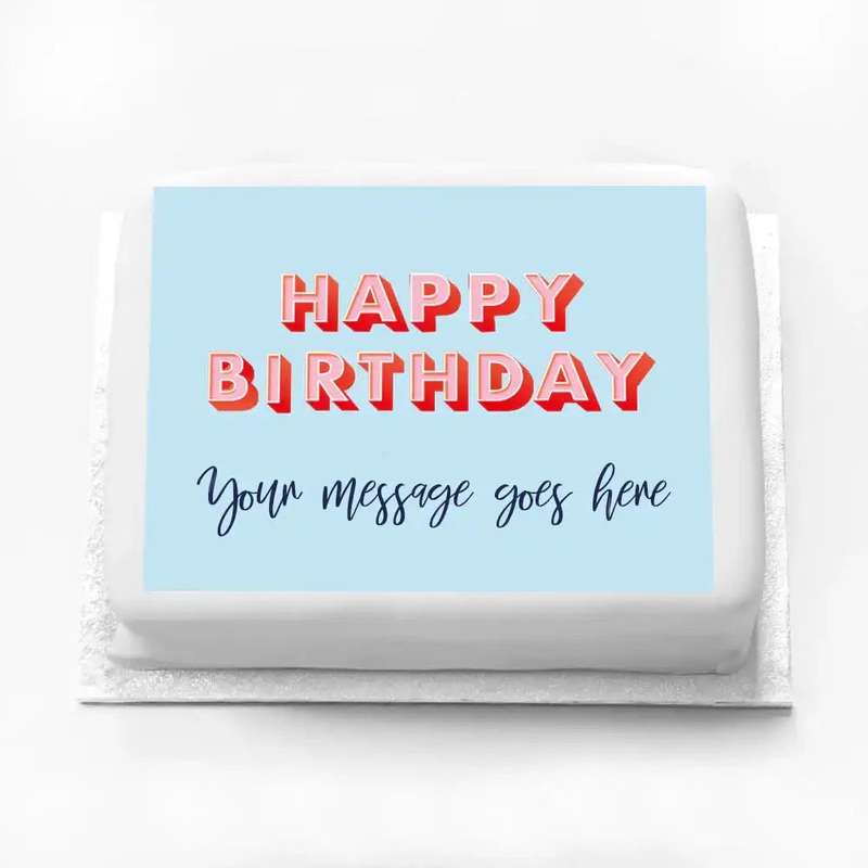 Personalised Birthday Cake - Modern