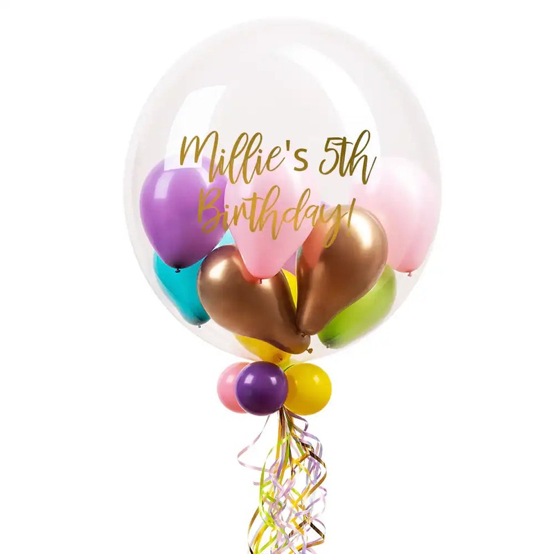 Personalised Bubble Balloon in a Box  Magical Brights