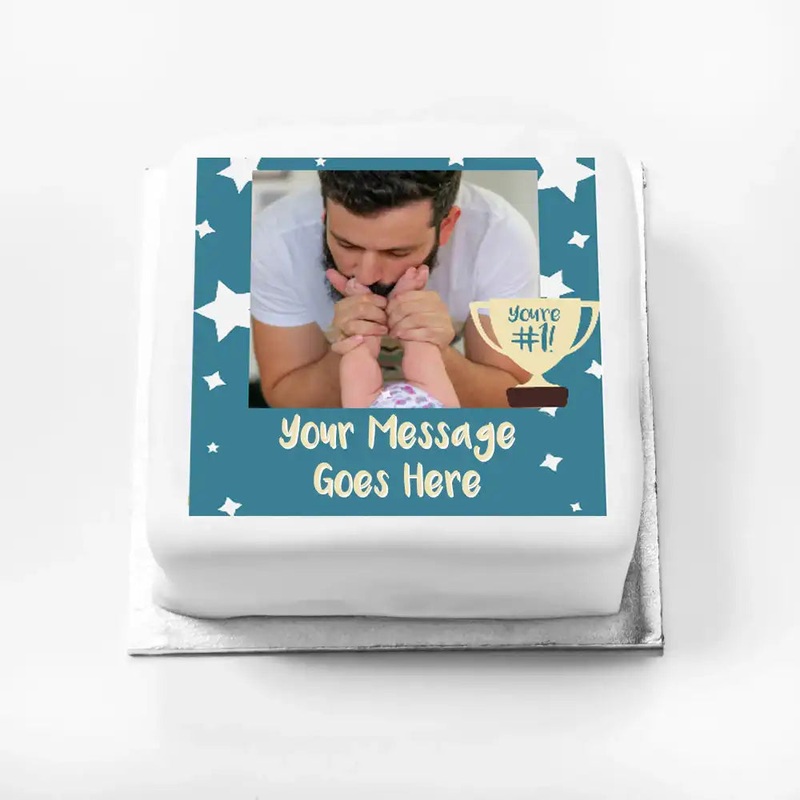 Personalised Message Gift Cake  You're Number 1 Blue
