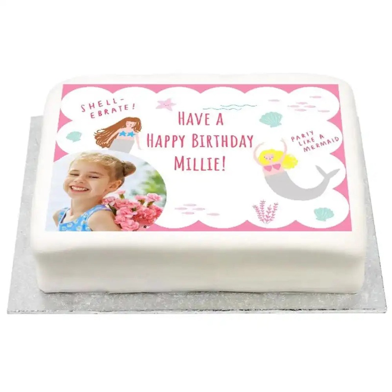 Personalised Photo Cake - Let's Be Mermaids