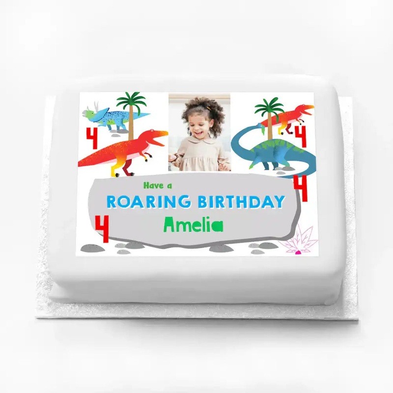 Personalised Photo Cake - Party Dino