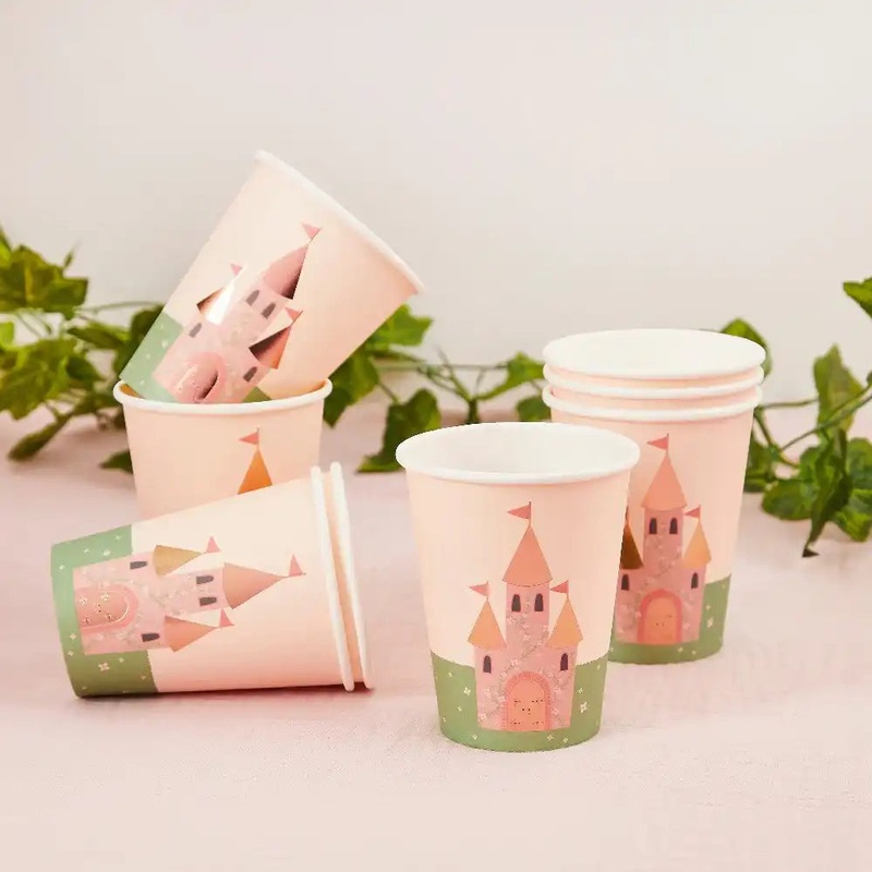 Princess Castle Paper Cups (x8)