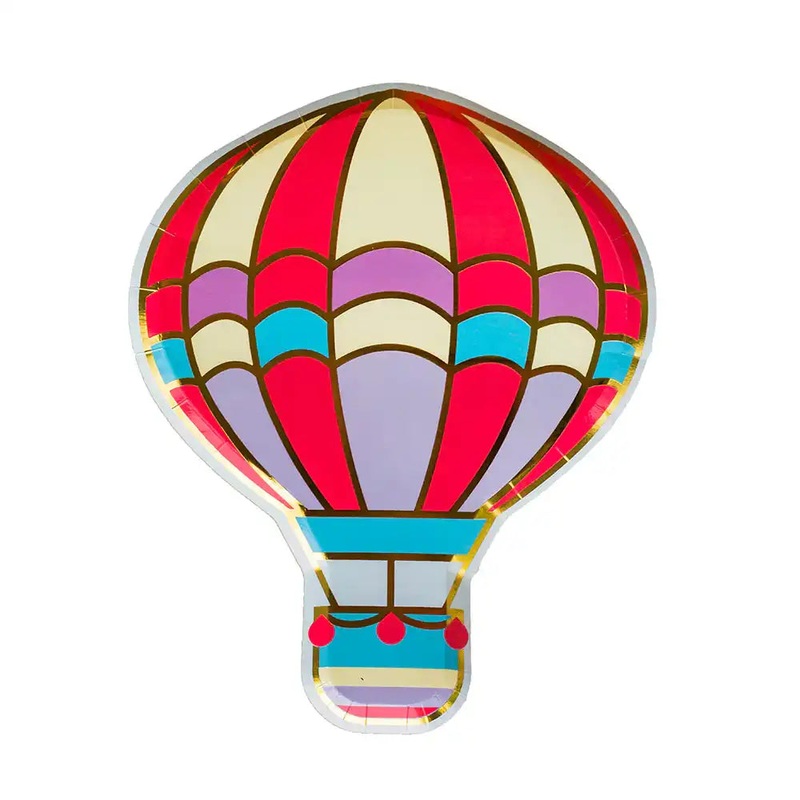Up, Up & Away Balloon Shaped Plates (x8)