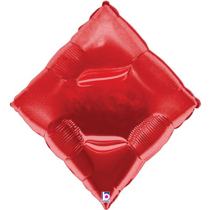 Red Card Suit Diamond Foil Balloon 35"