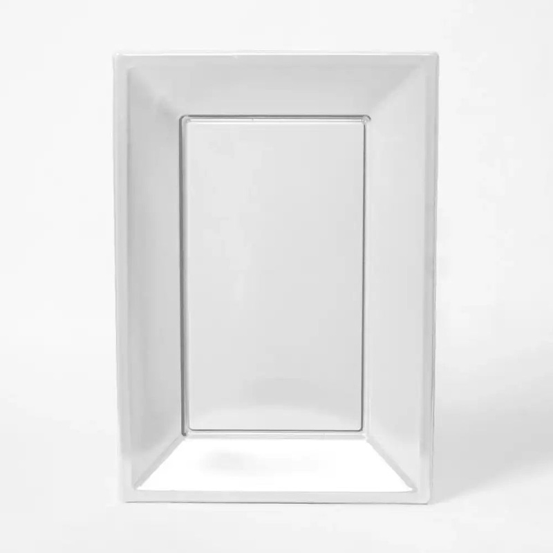 Reusable Plastic Serving Trays - Clear (x3)