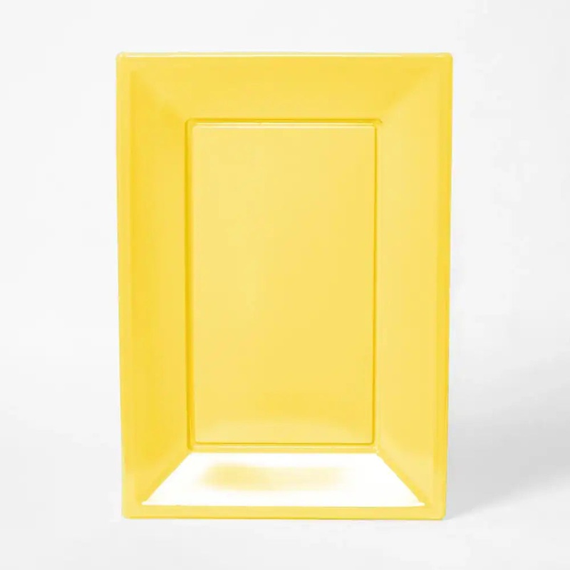 Reusable Plastic Serving Trays - Yellow (x3)