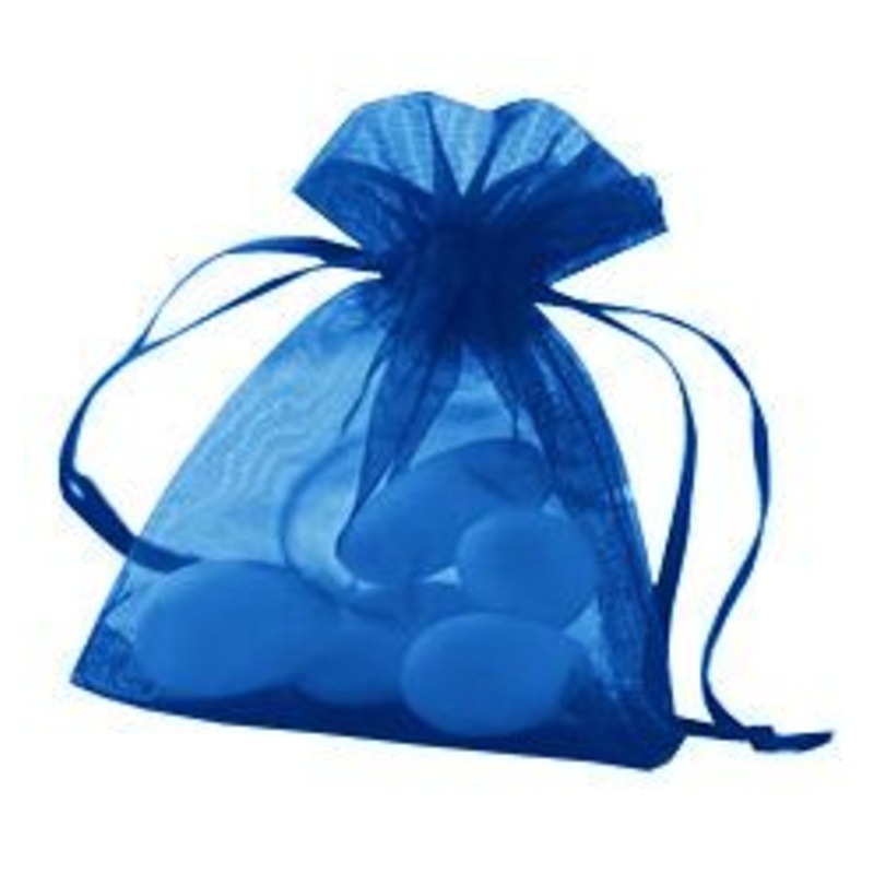 Royal Blue Organza Bags - Pack of 10