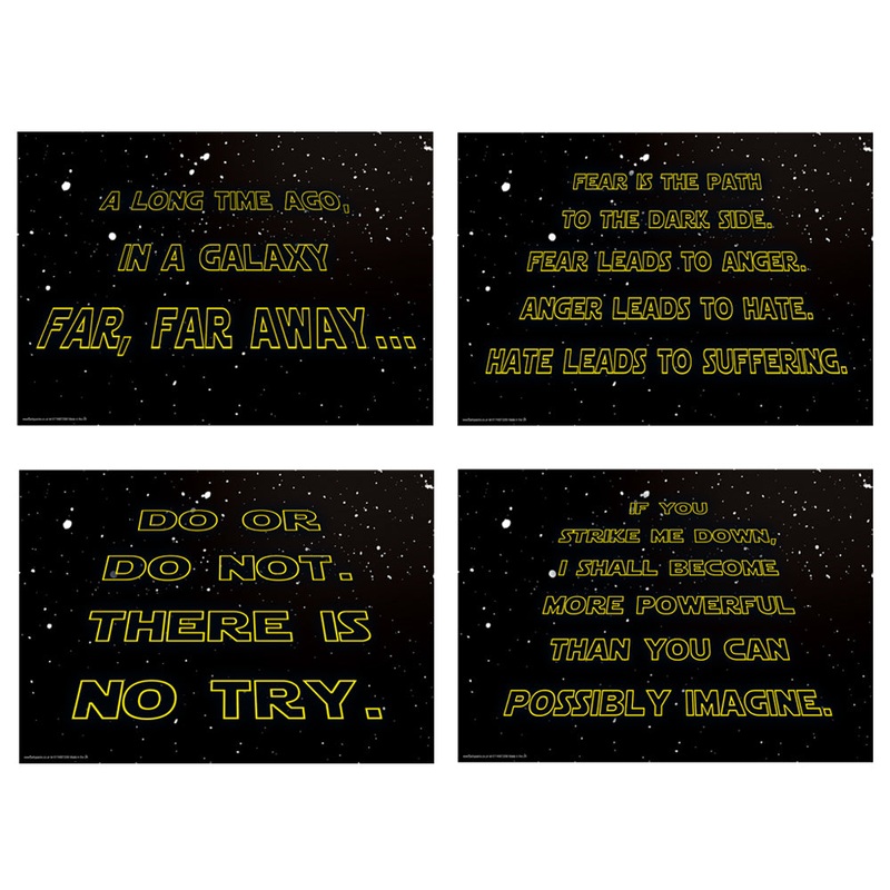 Star Wars Quotes Posters - Pack of 4