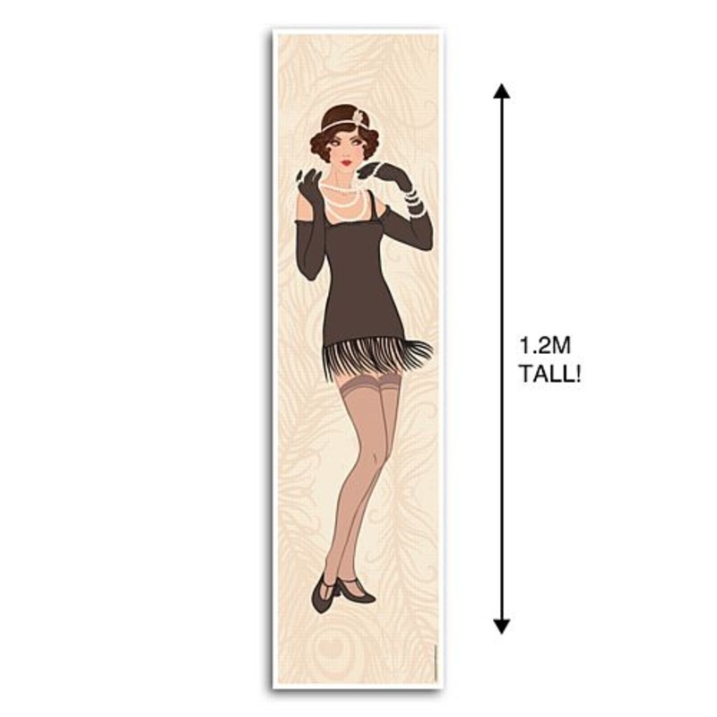 1920's Gatsby Flapper Portrait Wall Banner Decoration - 1.2m
