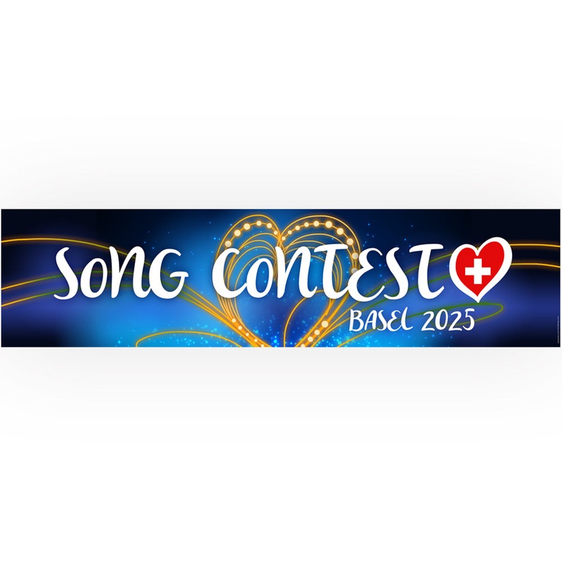 Song Contest Basel 2025 Banner Decoration - 1.2m