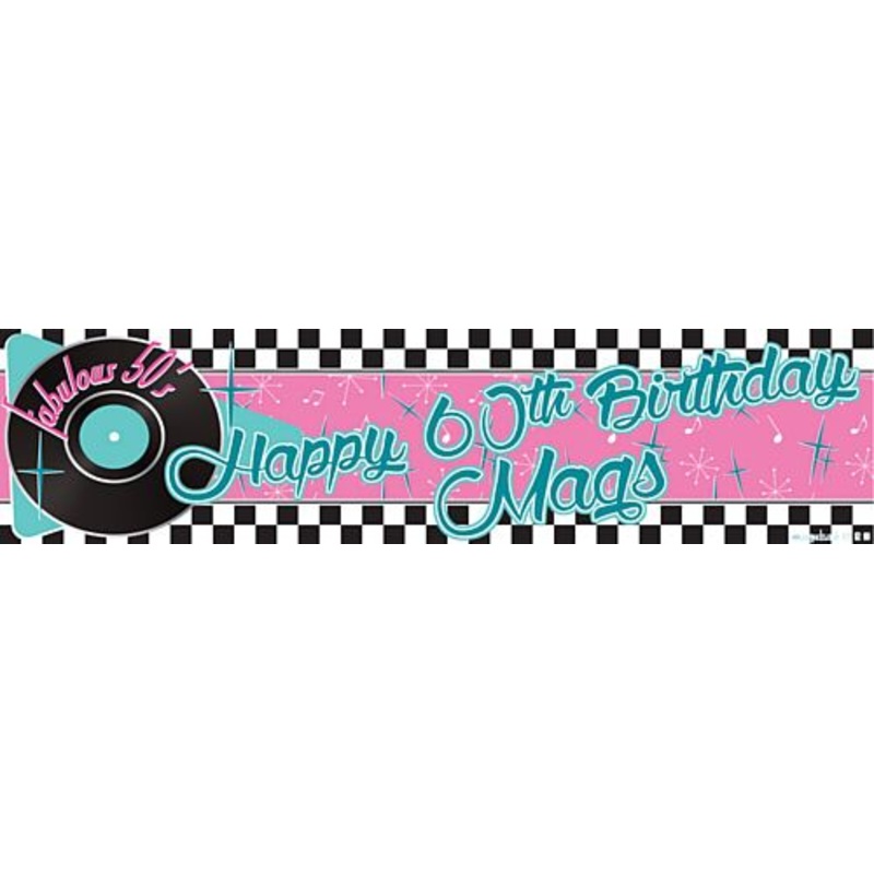 1950's Personalised Banner - 1.2m