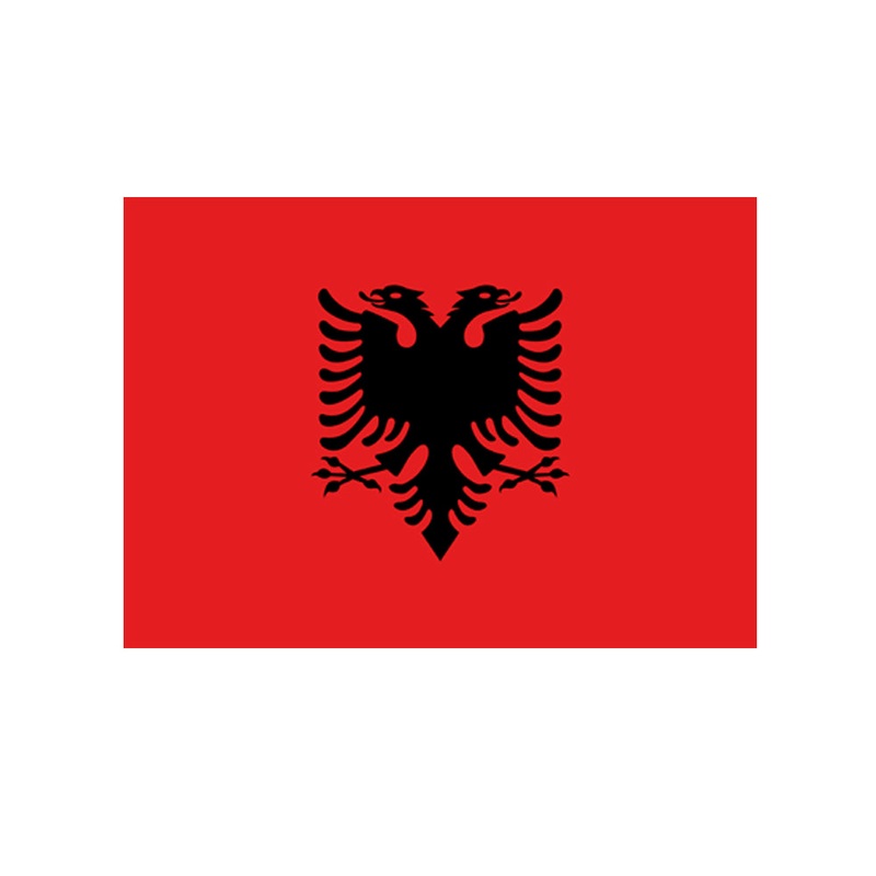 Albanian Polyester Fabric Flag 5ft x 3ft
