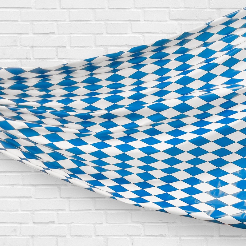 Oktoberfest Plastic Drape Decoration - Blue & White - 30.5m