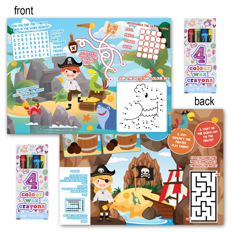 Pirate Colouring Activity Pack - Pack of 100