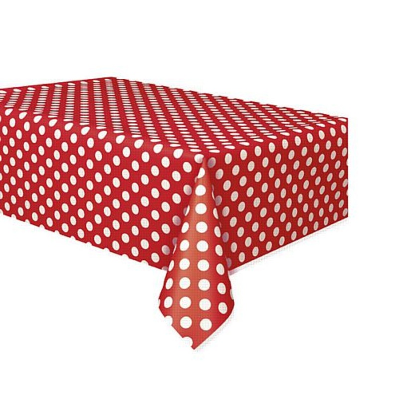 Red Dots Tablecloth - 137cm x 274cm
