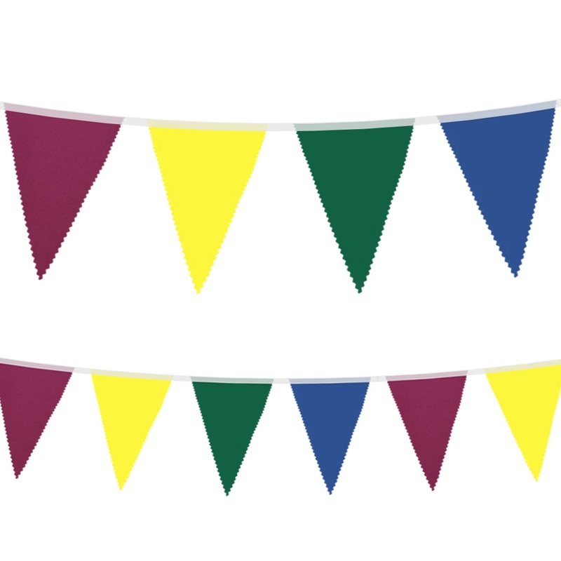 Wizard Houses Fabric Bunting - Burgundy, Yellow, Green & Blue - 8m