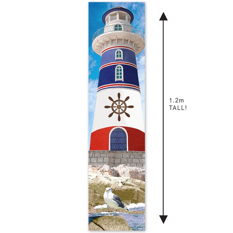 Nautical Lighthouse Portrait Banner - 30cm x 120cm