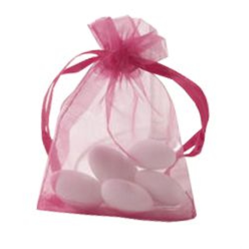 Organza Hot Pink Bags - Pack of 10