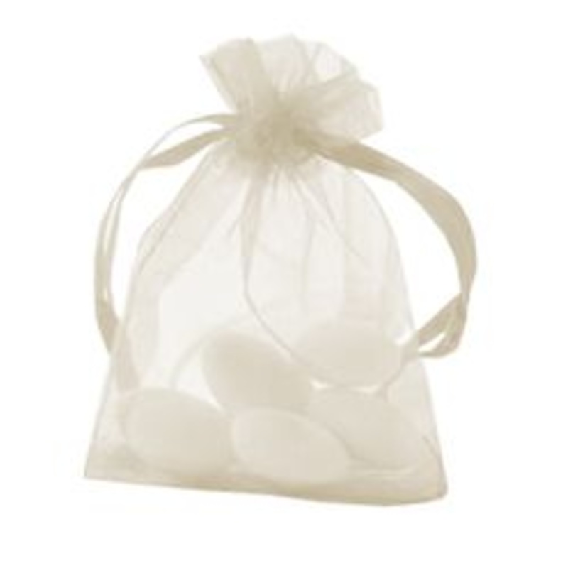 Organza Ivory Bags - Pack of 10