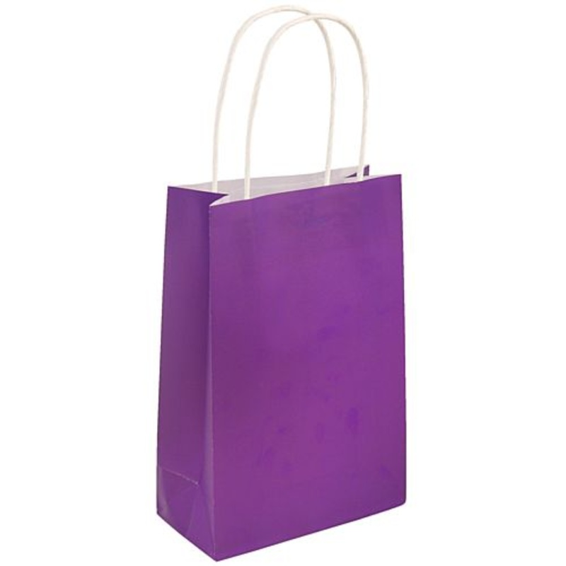 Purple Paper Party Bags - 22cm - Each