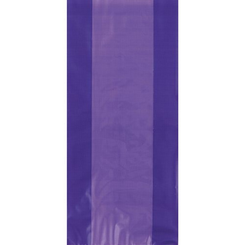 Purple Plastic Cello Bags - 28cm - Pack of 30