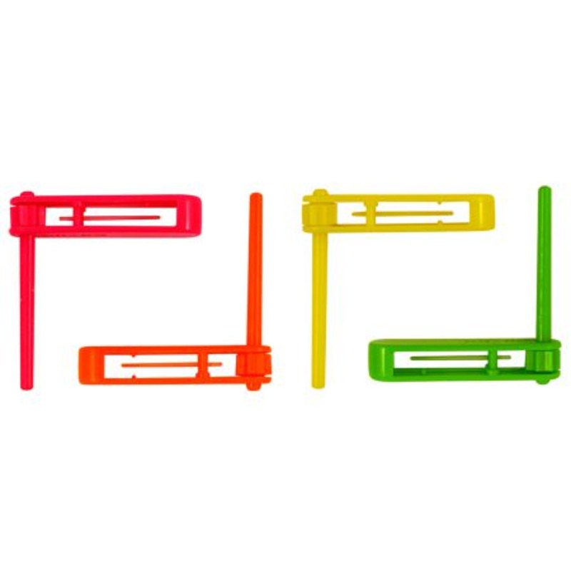 Rattle - 4 Assorted Neon Colours - 65mm - Sold Individually