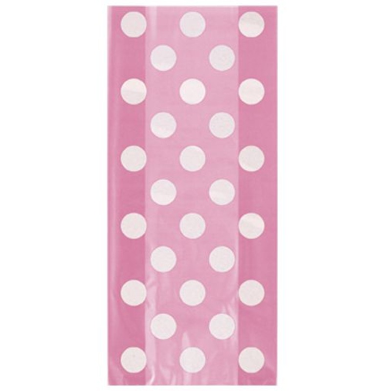Pink Dots Cello Bags - Pack of 20
