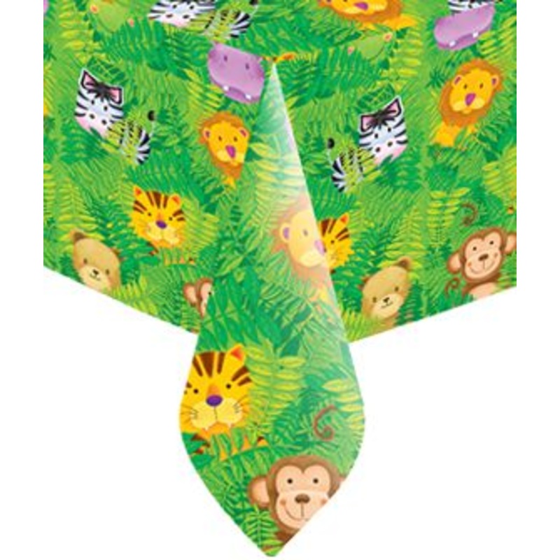 Plastic Jungle Safari Party Tablecloth - 1.83m