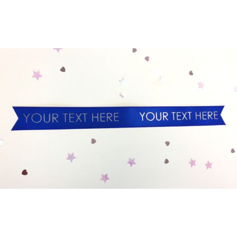Royal Blue Personalised Ribbon- 15mm- 1 Metre
