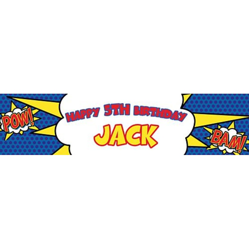 Superhero Personalised Banner - 1.2m