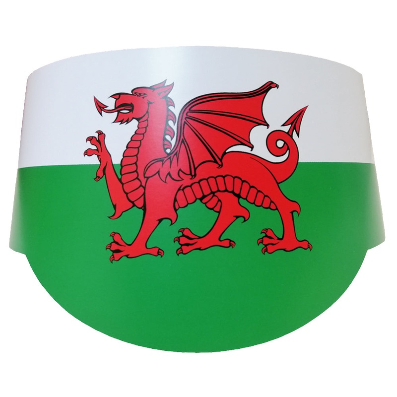 Welsh Flag Card Peak Hat - Each