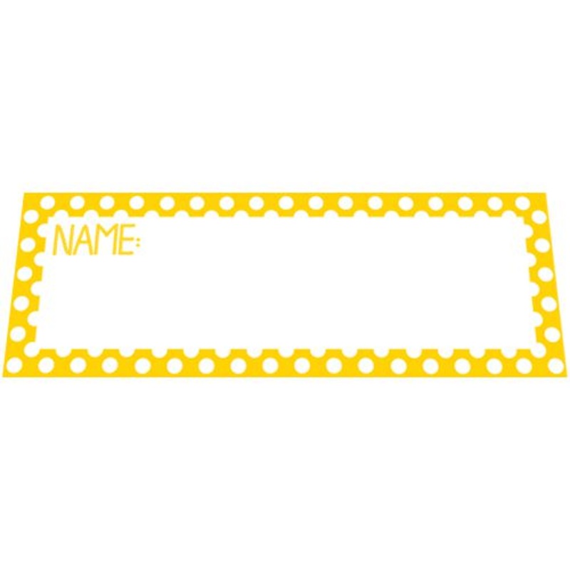 Yellow Polka Dot Placecards - Pack of 8