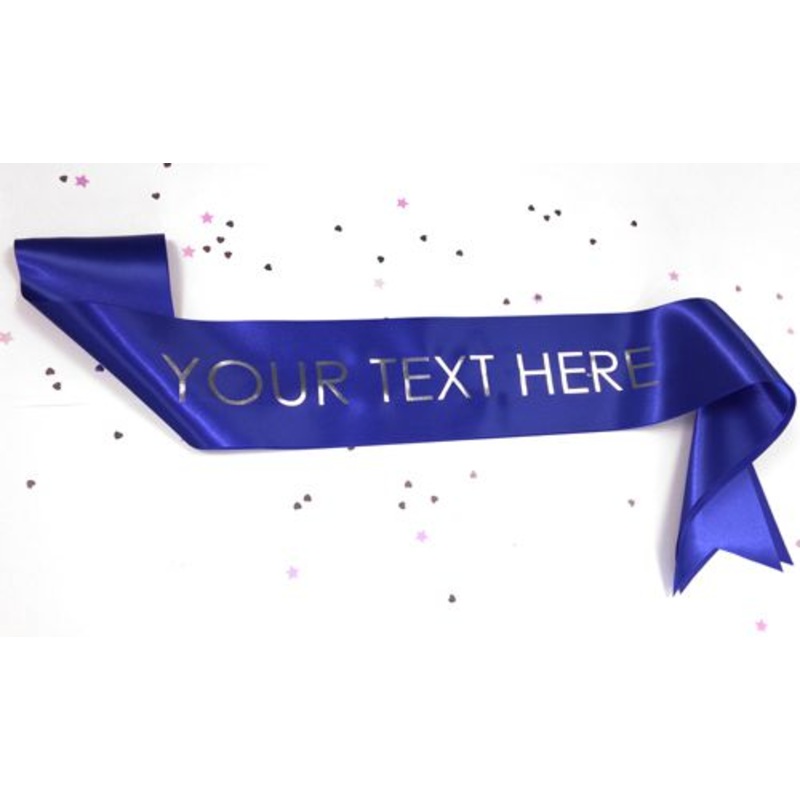 Royal Blue Personalised Sash- 50mm