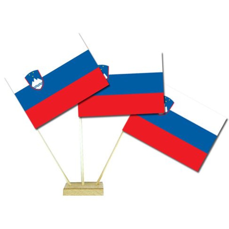 Slovenia Paper Table Flags - 15cm on 30cm Pole - Each
