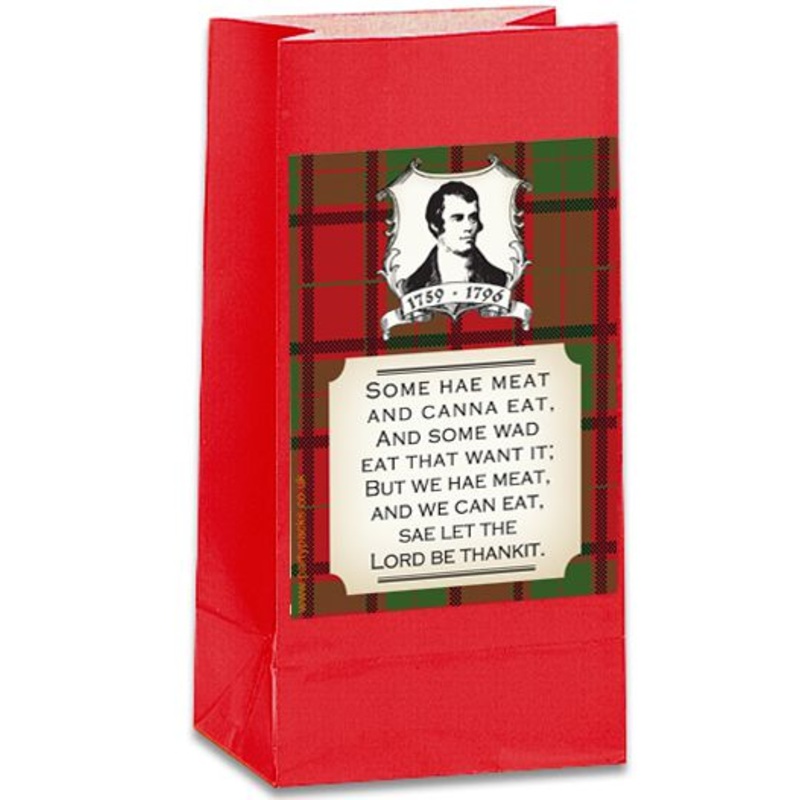 Tartan Robbie Burns Party Bag Kit - Pack of 12