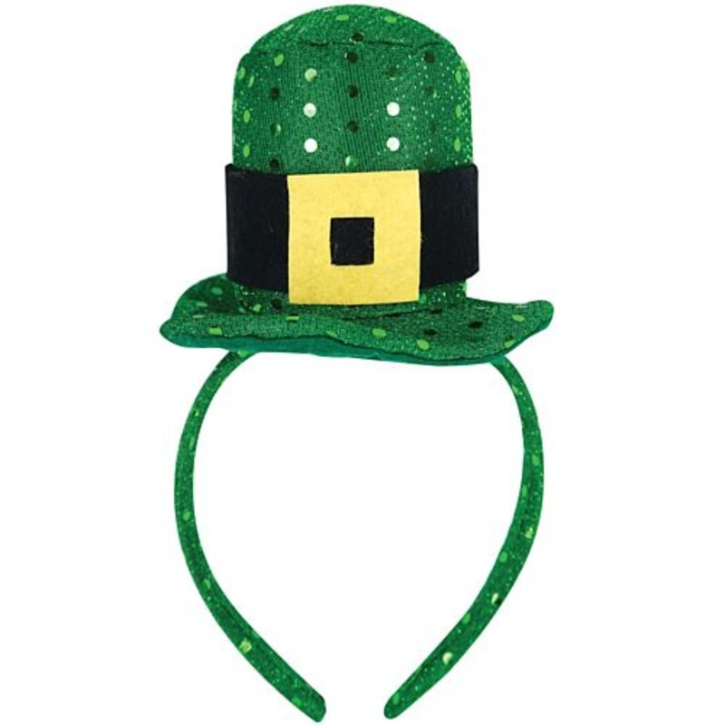 Mini Sequin St Patrick's Day Hat on Heaband