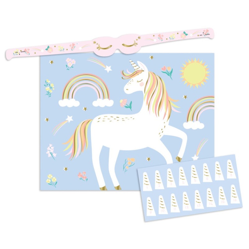 Unicorn Pin the Horn Party Game