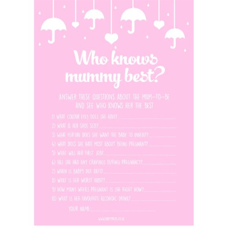 Who Knows Mummy Best? Game- Pack Of 8