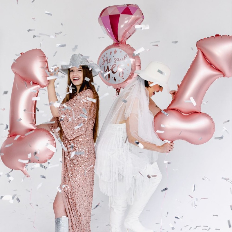 Penis Foil Rose Gold Balloon - 44"