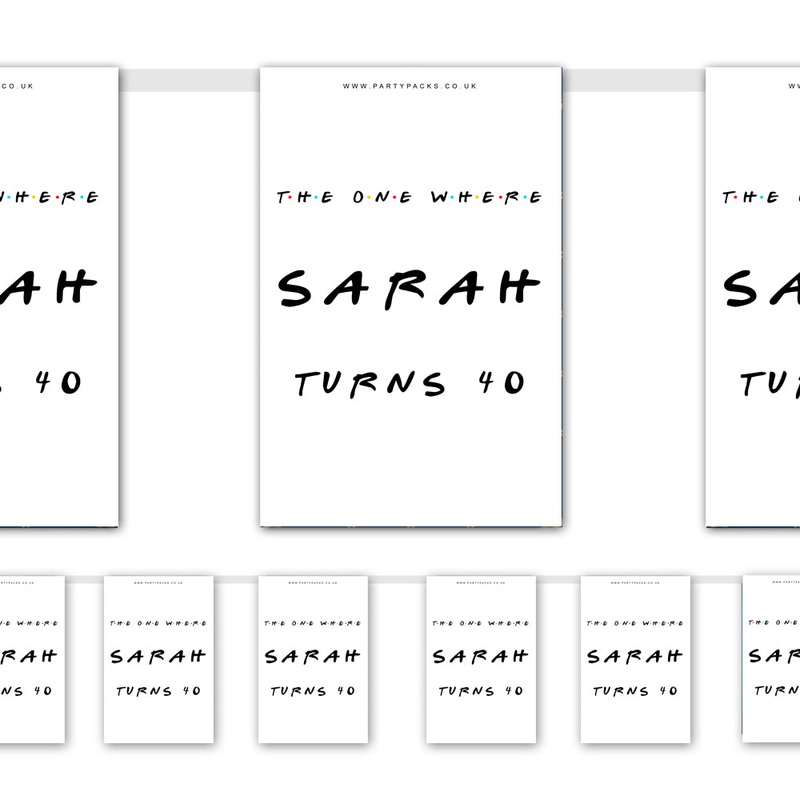 Personalised Friends Bunting - 12 Flags - 3m