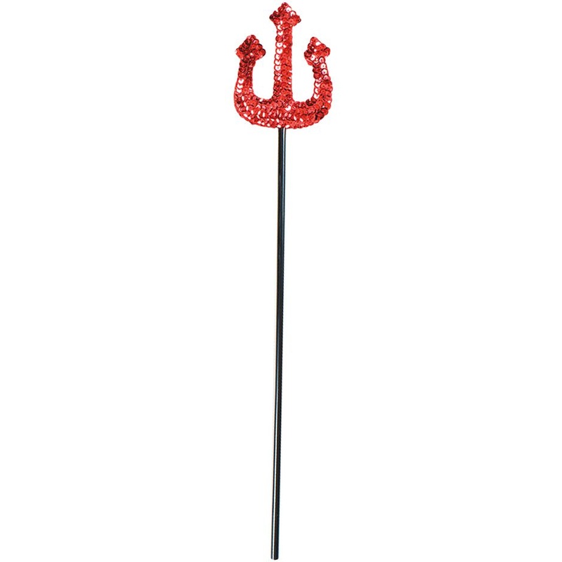 Small Red Sequin Devil's Trident - 58cm