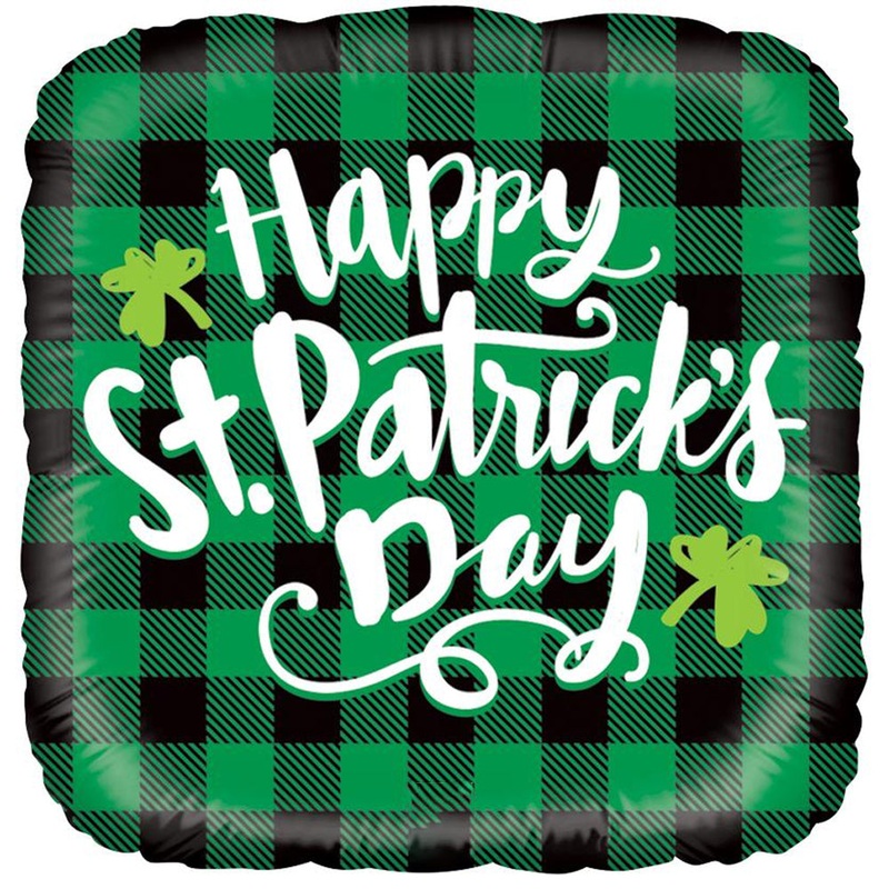 St. Patrick's Shamrock Holographic Foil Balloon - 18"