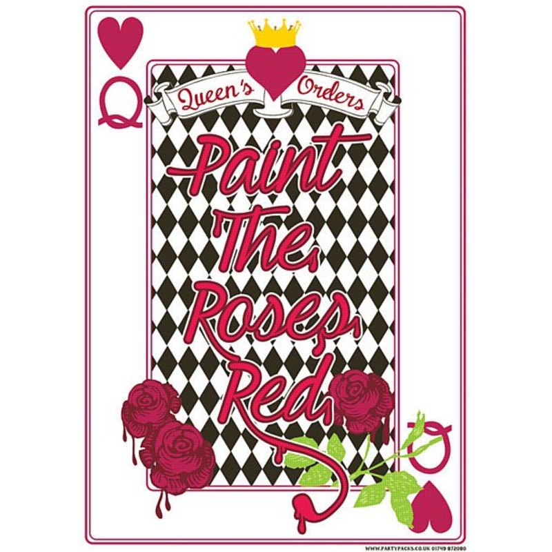 Wonderland 'Paint the Roses Red' Poster - A3