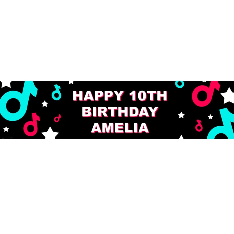 Personalised Tik Party Paper Banner - 1.2m