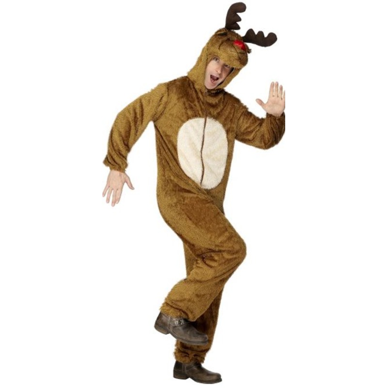 Plush Reindeer Jumpsuit Costume